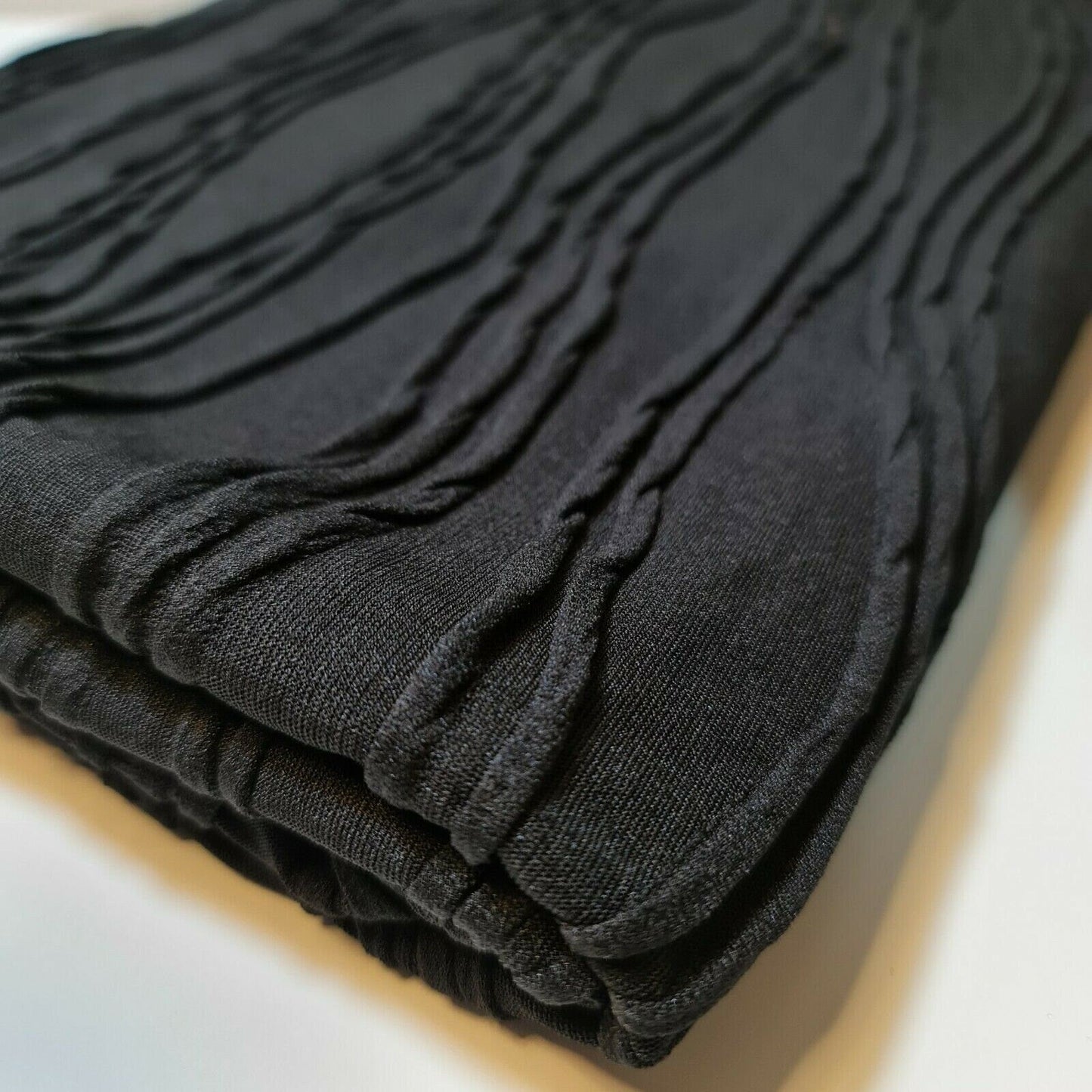 Ribbed Stretch Jersey Fabric – 58" Wide Viscose Polyester Spandex Blend – 4-Way Stretch Dress & Craft Material by the Metre