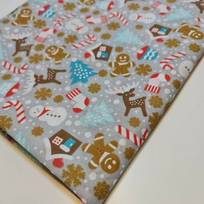Christmas Festive Polycotton Print Fabric – 44" Wide Craft & Dressmaking Material by the Metre