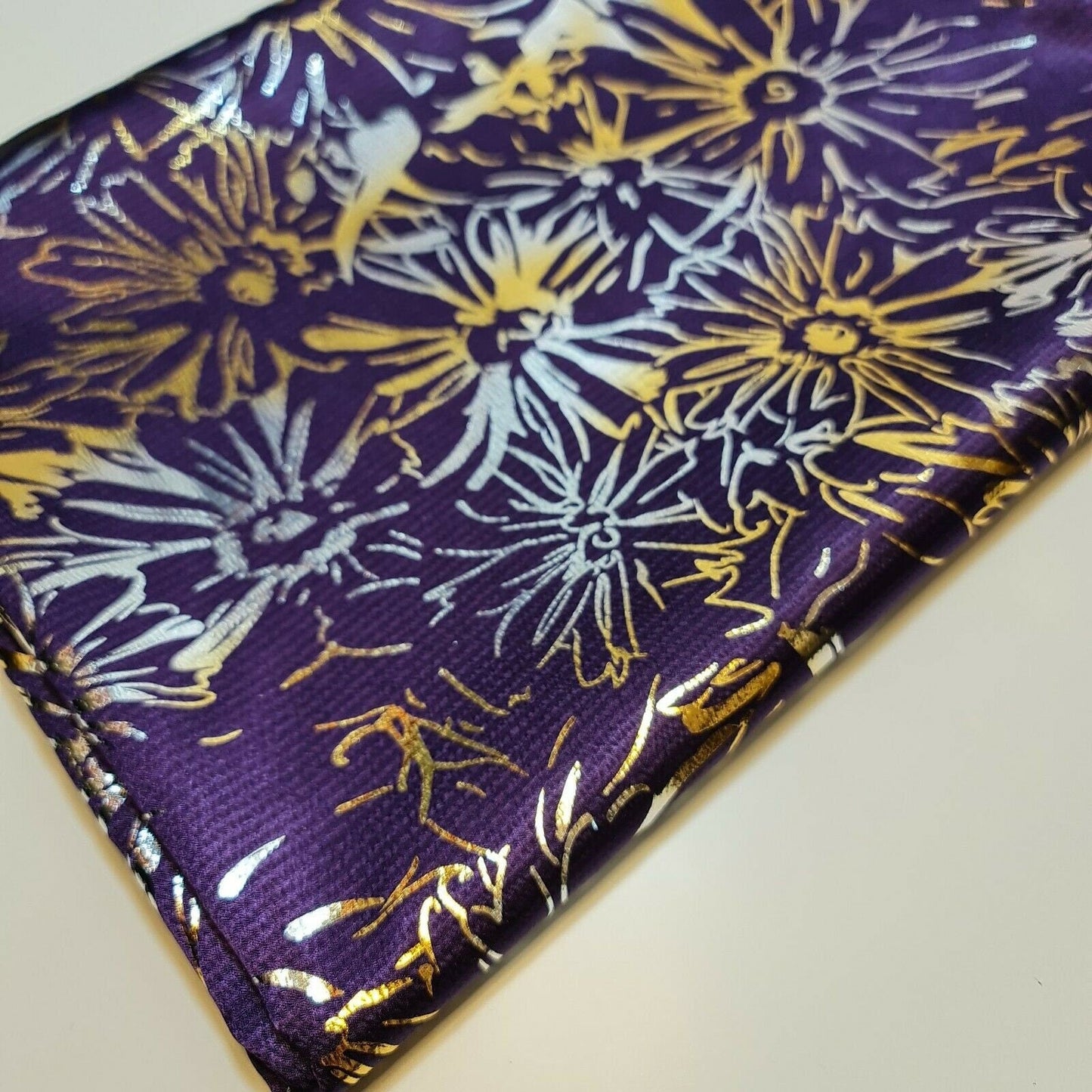 Floral Silk Satin Printed Fabric – 58" Wide Soft Silky Dress & Drape Material by the Metre