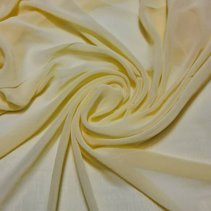 Plain Chiffon Sheer Soft Lightweight Polyester Crepe Fabric – 58" Wide Dress & Craft Material by the Mete