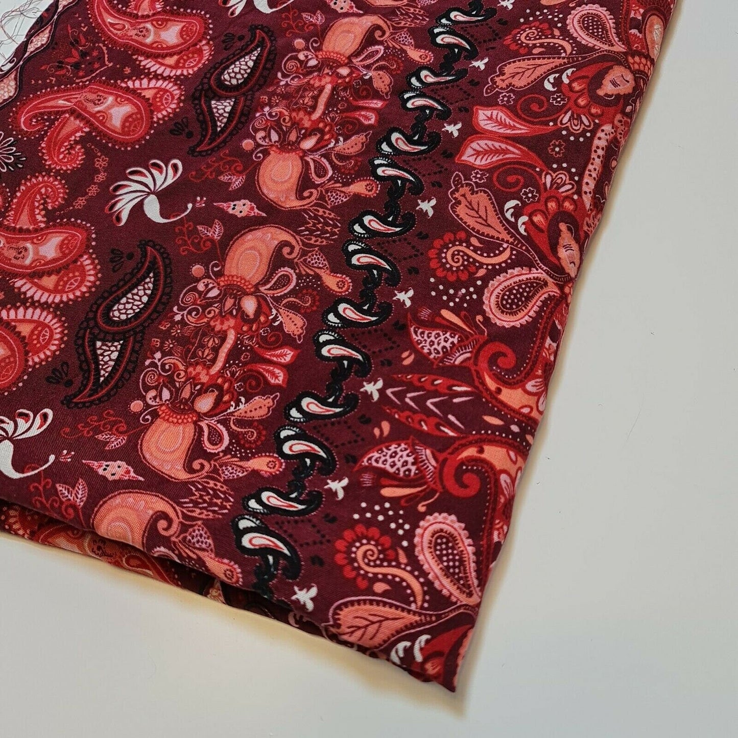 Soft Poly Viscose Floral & Paisley Print Fabric – Dress & Craft Material 58" Wide
