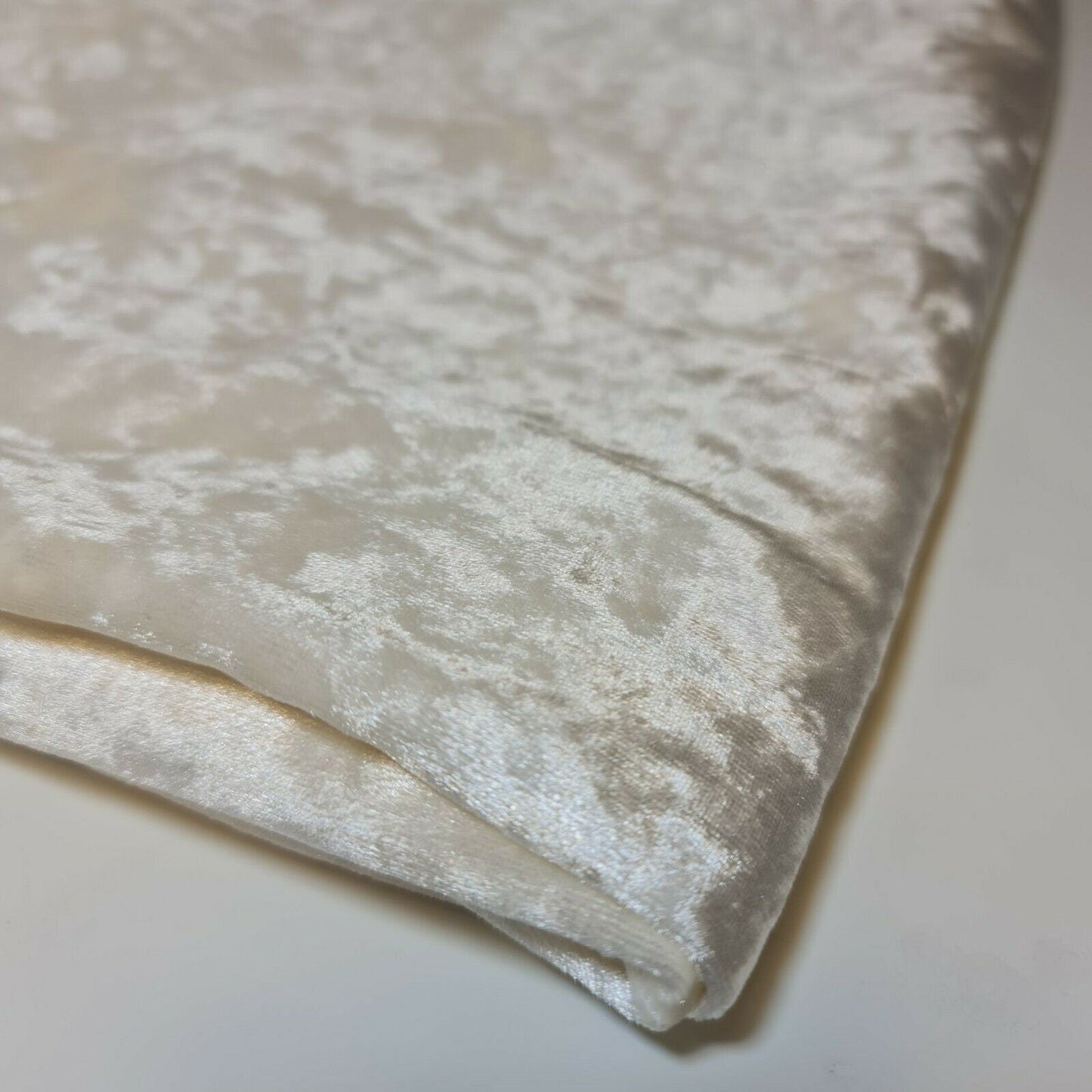 Crushed Velvet Stretch Velour Fabric – 58" Wide Plain Solid Colours Premium Material for Dresses, Crafts Projects