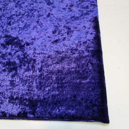 Crushed Velvet Stretch Velour Fabric – 58" Wide Plain Solid Colours Premium Material for Dresses, Crafts Projects