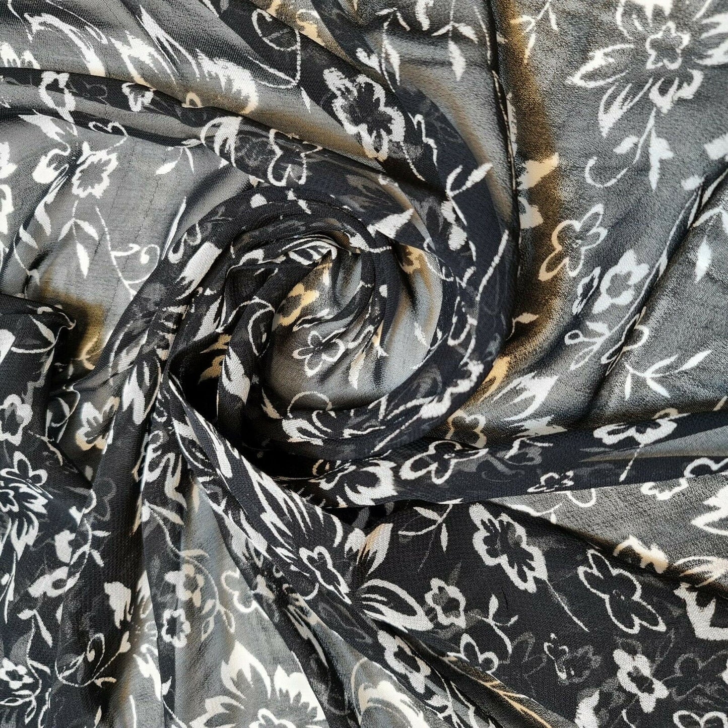 Floral Printed Polyester Georgette and Sheer Chiffon Fabric – Summer Dress Material