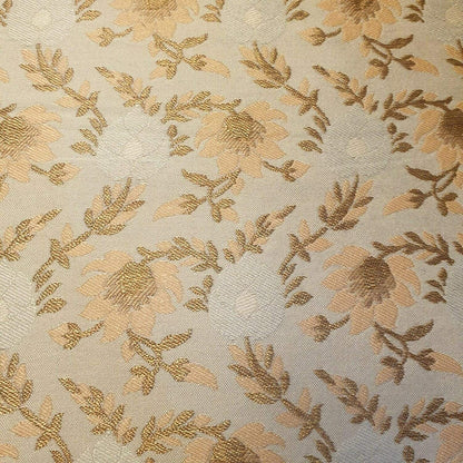 Indian Brocade Banarasi Jacquard Fabric – 44" Wide Upholstery, Craft & Dress Material