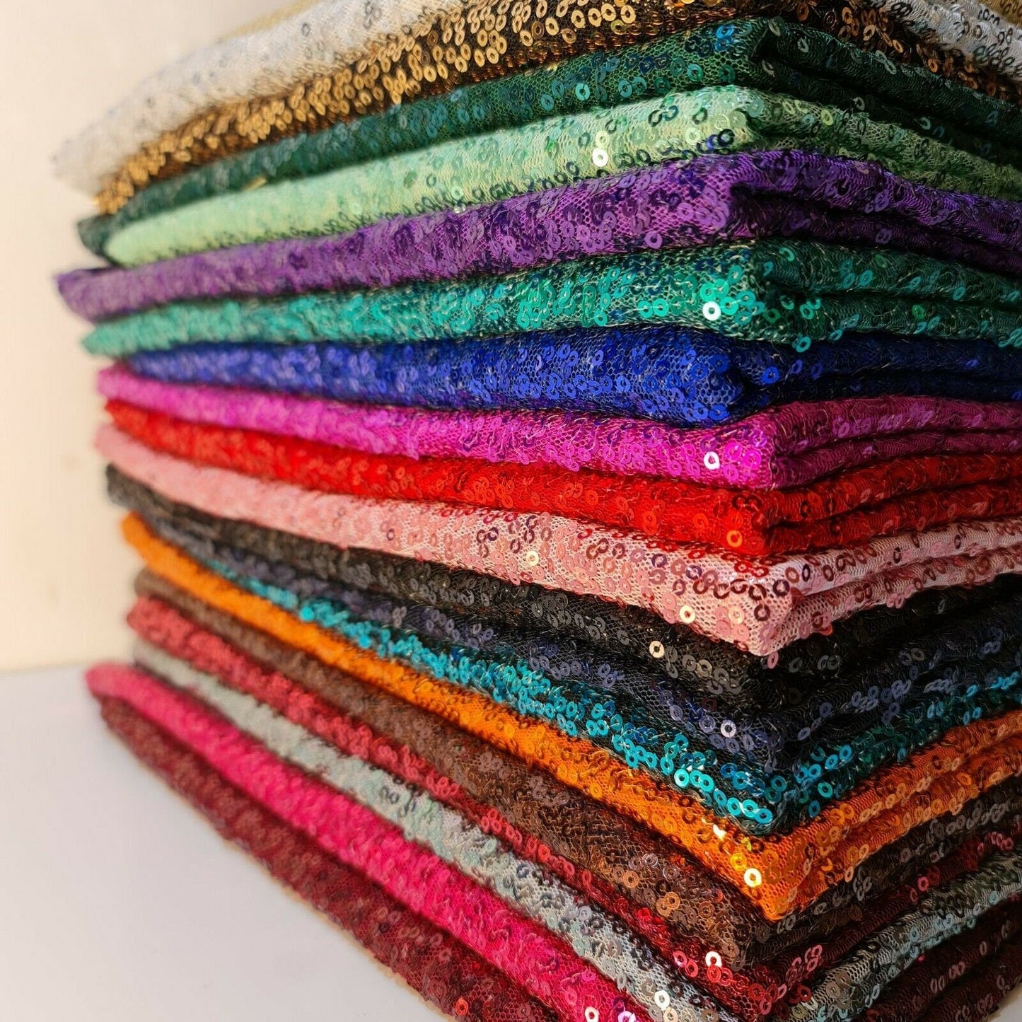 Sequin Fabric – Sparkly Shiny Bling, 58" Wide Dress, Craft & Table Drape Material with 50" Embroidered Sequins