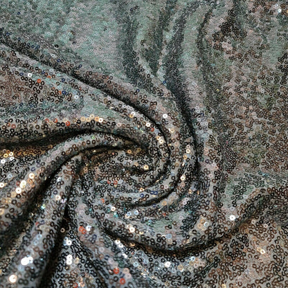Sequin Fabric – Sparkly Shiny Bling, 58" Wide Dress, Craft & Table Drape Material with 50" Embroidered Sequins