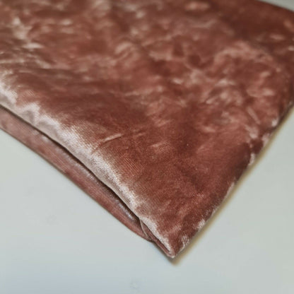 Crushed Velvet Stretch Velour Fabric – 58" Wide Plain Solid Colours Premium Material for Dresses, Crafts Projects