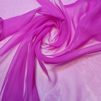 Sheer Poly Crepe Chiffon Fabric – Semi-Transparent, Lightweight 44" Wide for Dress, Draping & Craft