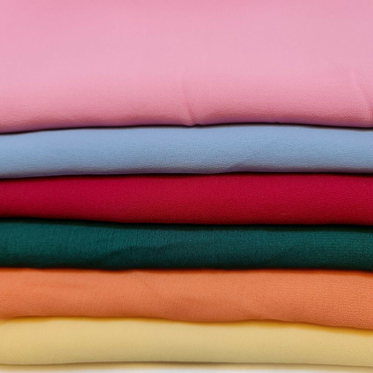 Sheer Poly Crepe Chiffon Fabric – Semi-Transparent, Lightweight 44" Wide for Dress, Draping & Craft