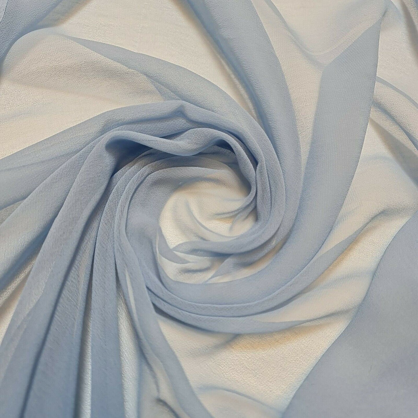 Sheer Poly Crepe Chiffon Fabric – Semi-Transparent, Lightweight 44" Wide for Dress, Draping & Craft