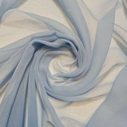 Sheer Poly Crepe Chiffon Fabric – Semi-Transparent, Lightweight 44" Wide for Dress, Draping & Craft