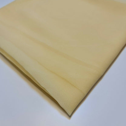 Sheer Poly Crepe Chiffon Fabric – Semi-Transparent, Lightweight 44" Wide for Dress, Draping & Craft