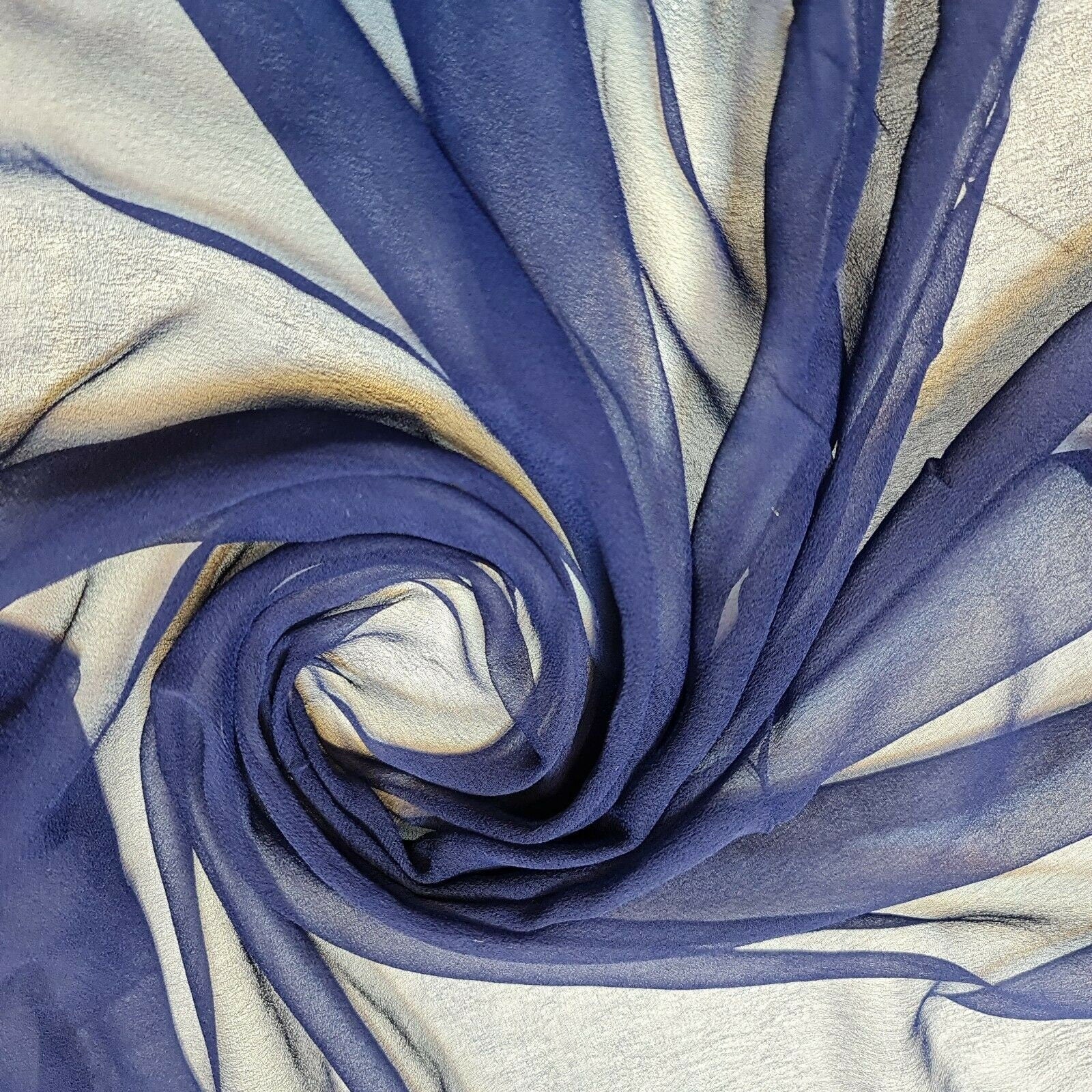 Sheer Poly Crepe Chiffon Fabric – Semi-Transparent, Lightweight 44