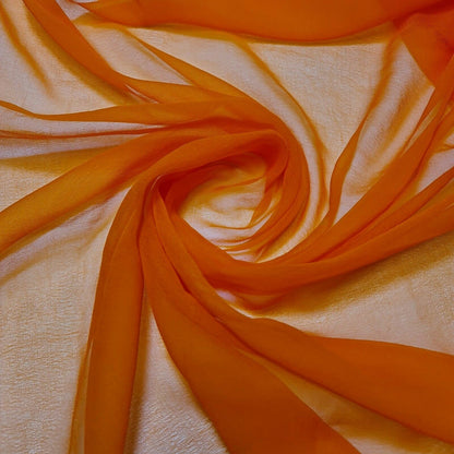 Sheer Poly Crepe Chiffon Fabric – Semi-Transparent, Lightweight 44" Wide for Dress, Draping & Craft