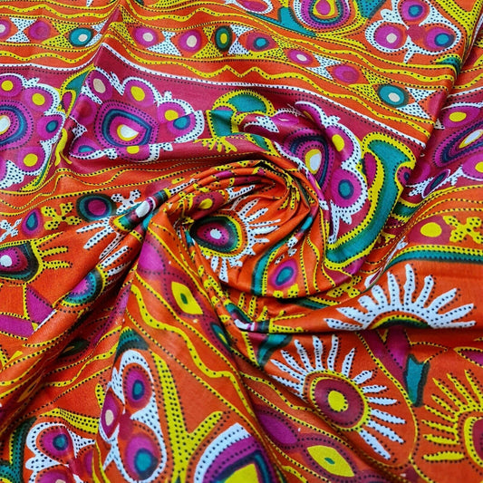 Cotton Indian Ethnic Rajasthani Print Suzani Rangoli Boho Banjara Fabric 44" (Print  3)
