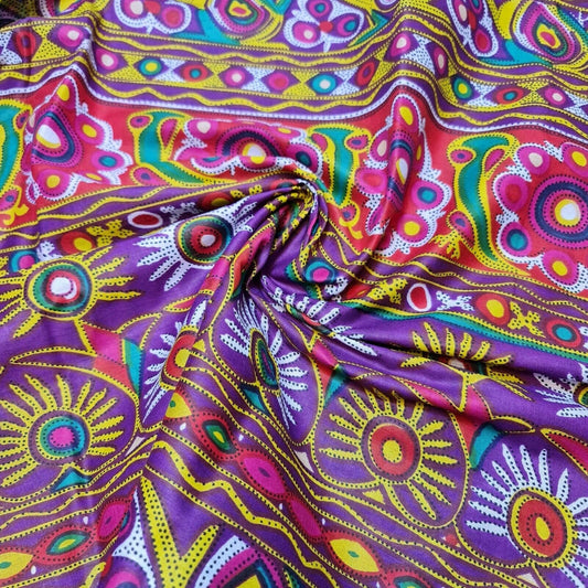 Cotton Indian Ethnic Rajasthani Print Suzani Rangoli Boho Banjara Fabric 44" (Print  4)