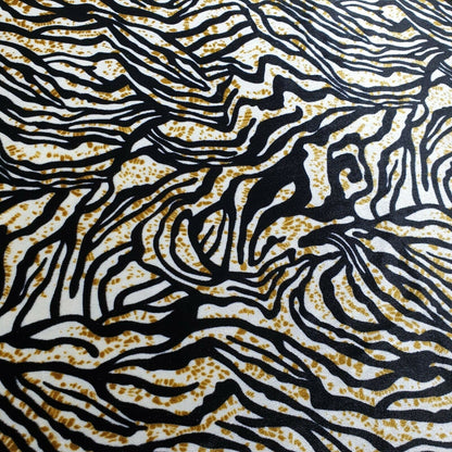 Stretch Animal & Floral Printed Velvet Fabric – 58" Wide Soft Upholstery, Patchwork & Craft Material