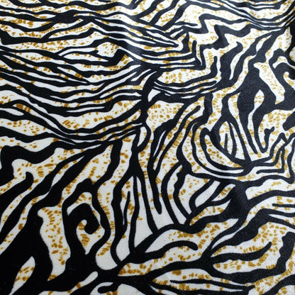 Stretch Animal & Floral Printed Velvet Fabric – 58" Wide Soft Upholstery, Patchwork & Craft Material