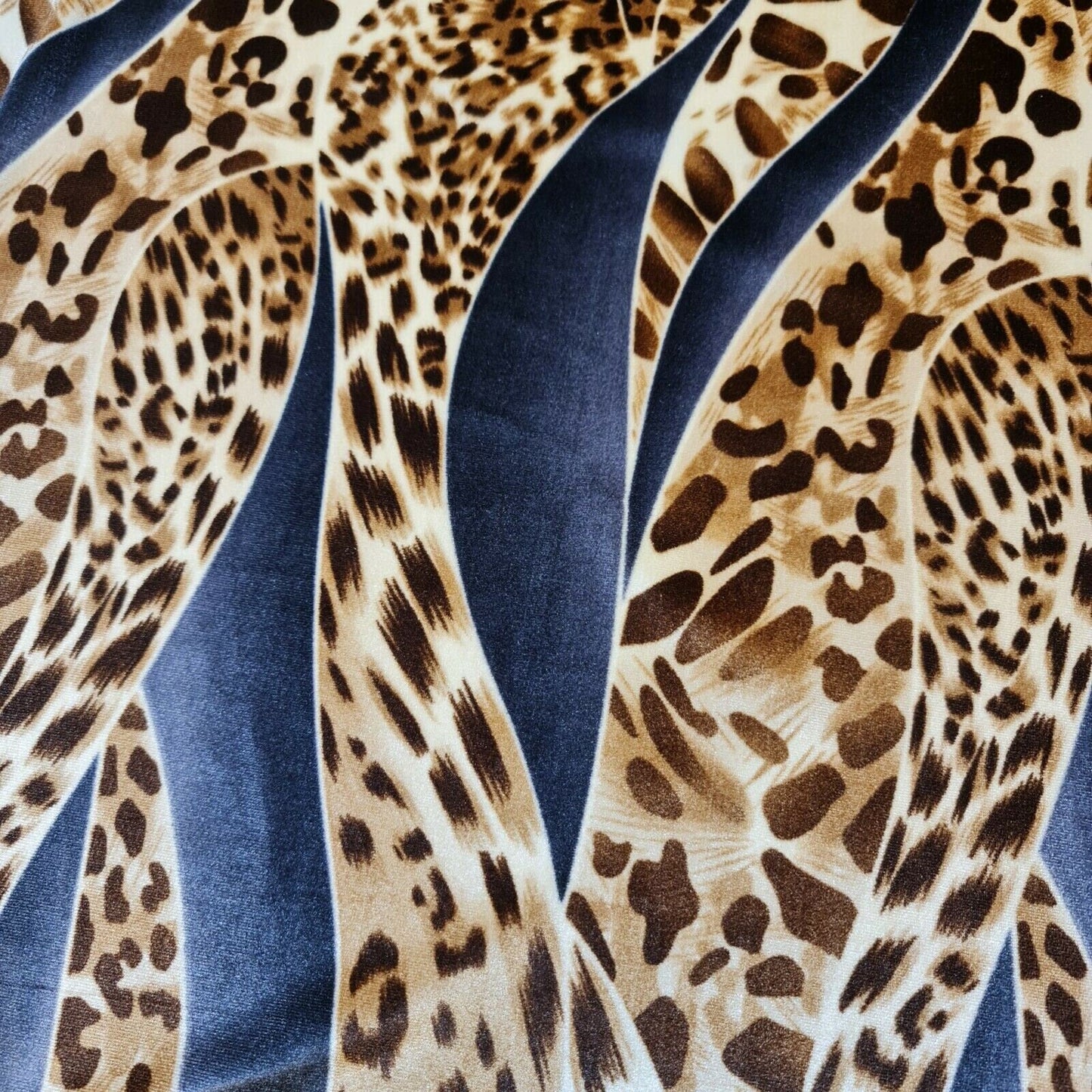 Stretch Animal & Floral Printed Velvet Fabric – 58" Wide Soft Upholstery, Patchwork & Craft Material