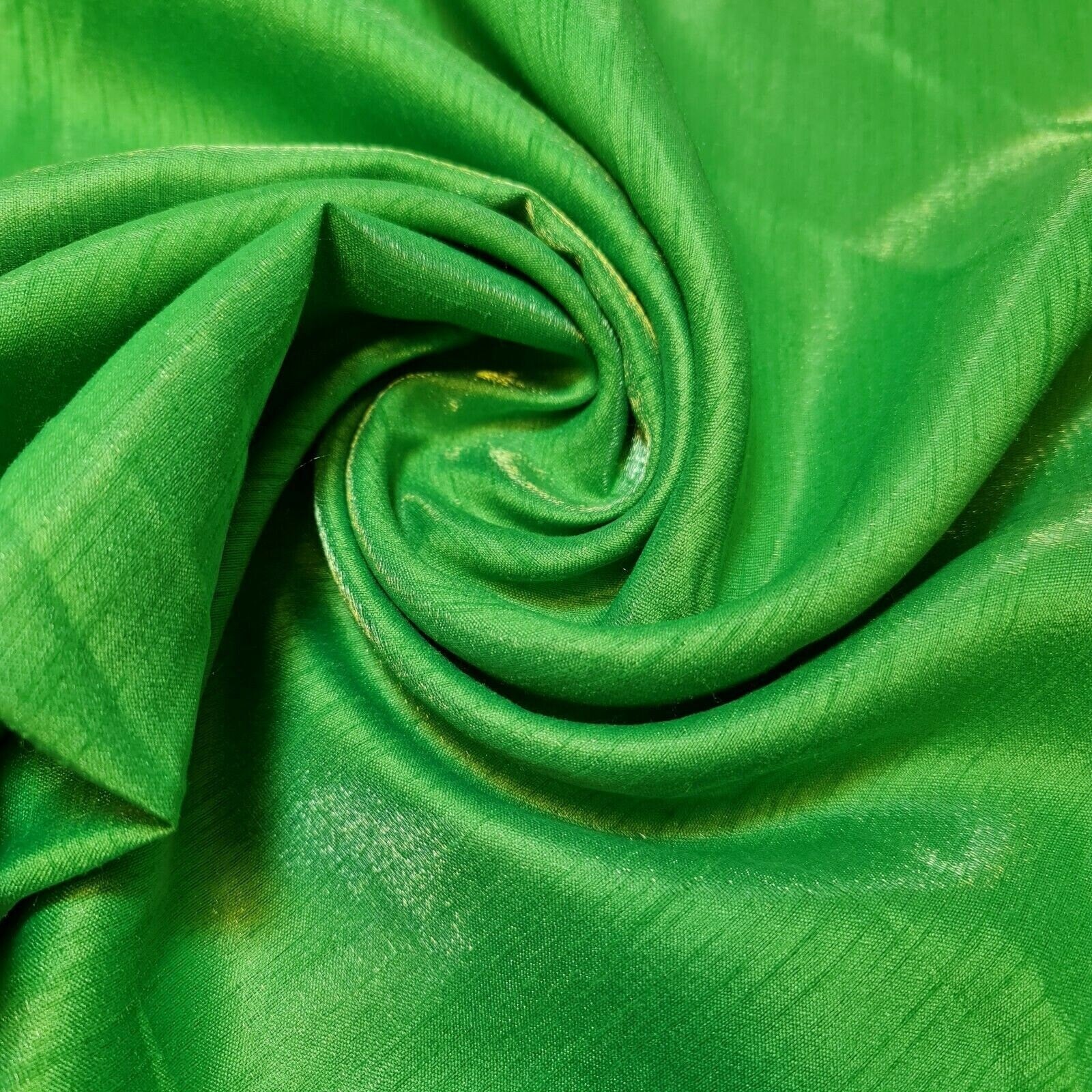 Plain Poly Dupion Faux Raw Silk Fabric with Satin Finish – 44