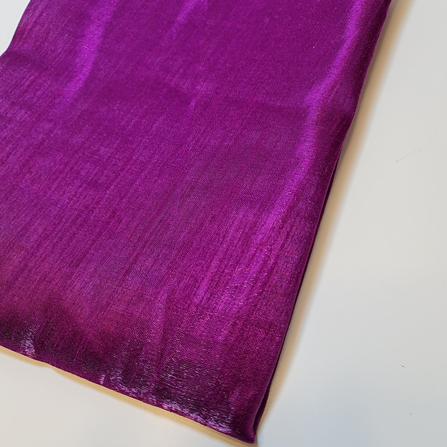 Plain Poly Dupion Faux Raw Silk Fabric with Satin Finish – 44" Wide Dress, Craft & Patchwork Material by the Metre
