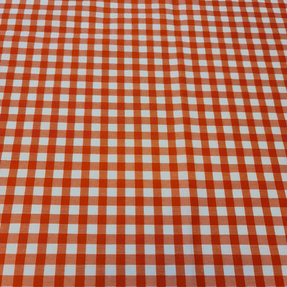 Polycotton Gingham Check Fabric – 1/8", 1/4", 1" Checks | Dress, Craft & Uniform Material (44” Wide, Sold by the Meter)