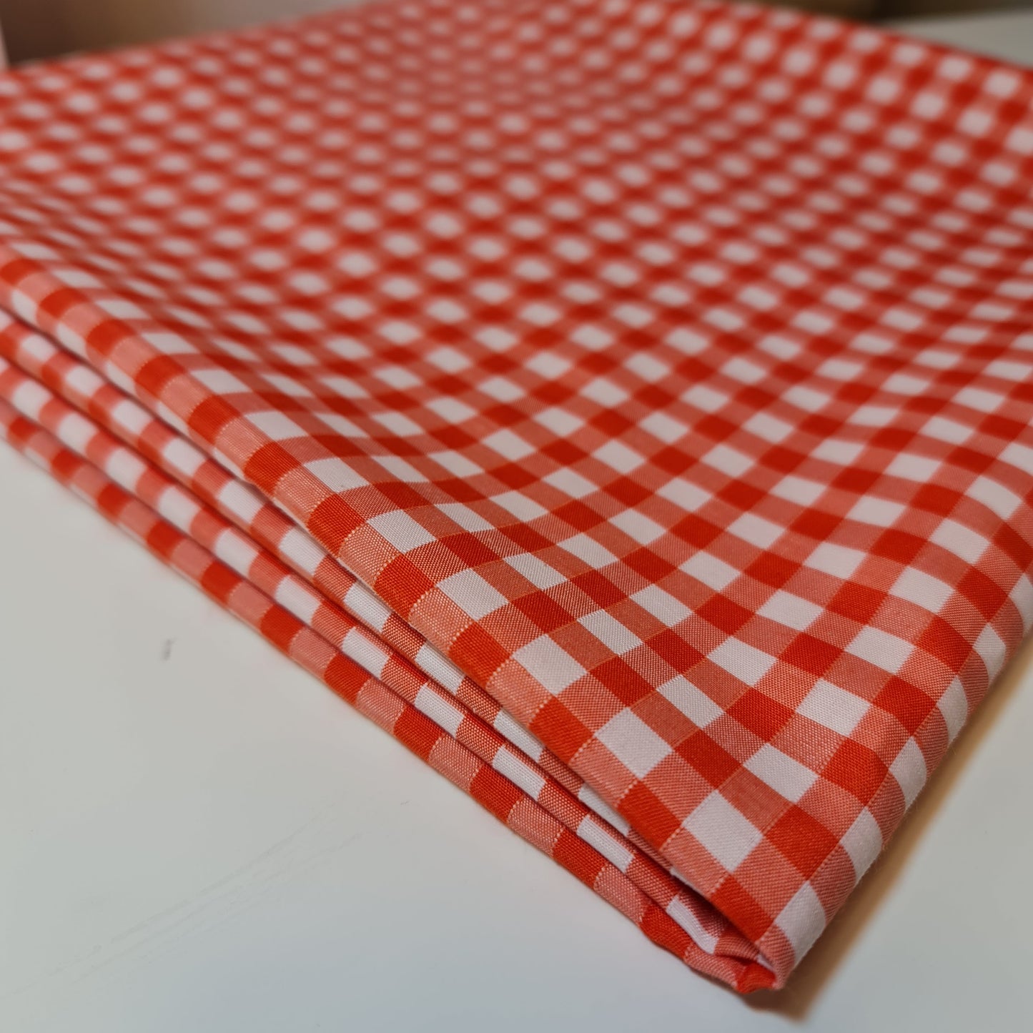 Polycotton Gingham Check Fabric – 1/8", 1/4", 1" Checks | Dress, Craft & Uniform Material (44” Wide, Sold by the Meter)