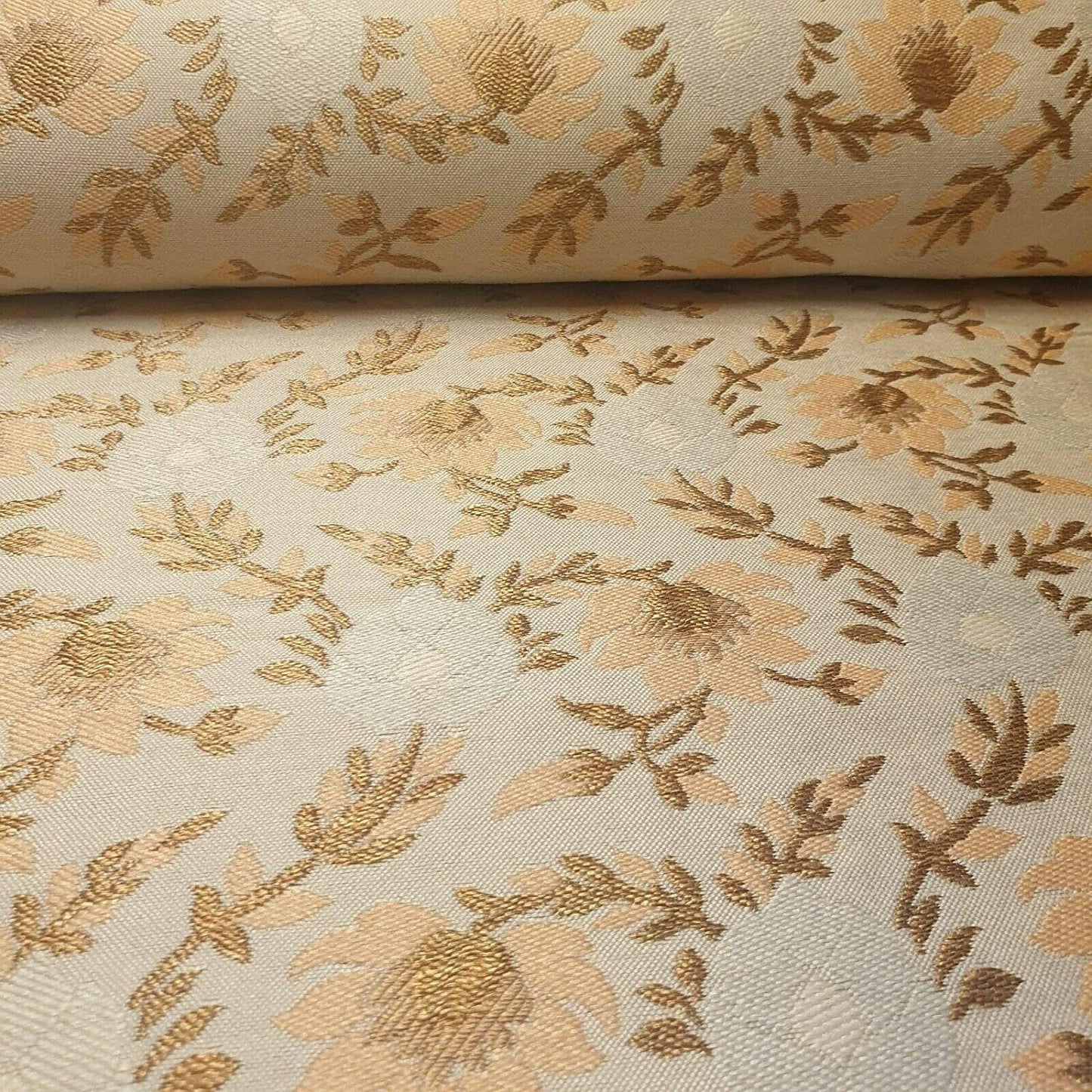 Indian Brocade Banarasi Jacquard Fabric – 44" Wide Upholstery, Craft & Dress Material