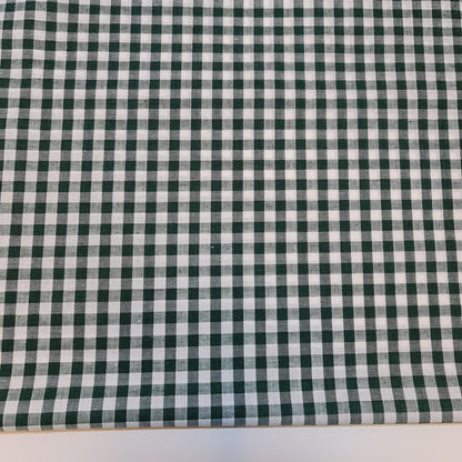 Polycotton Gingham Check Fabric – 1/8", 1/4", 1" Checks | Dress, Craft & Uniform Material (44” Wide, Sold by the Meter)