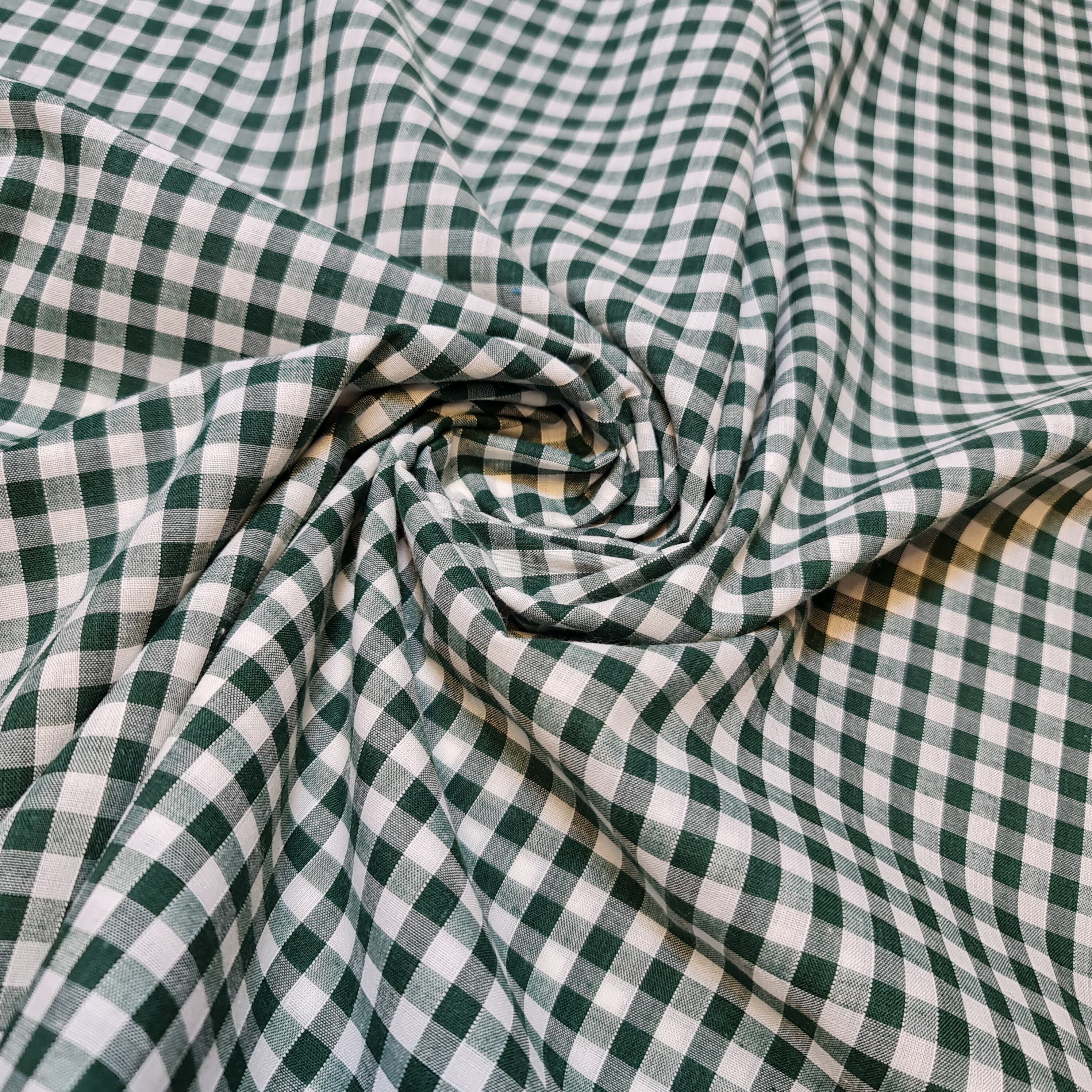 Polycotton Gingham Check Fabric – 1/8