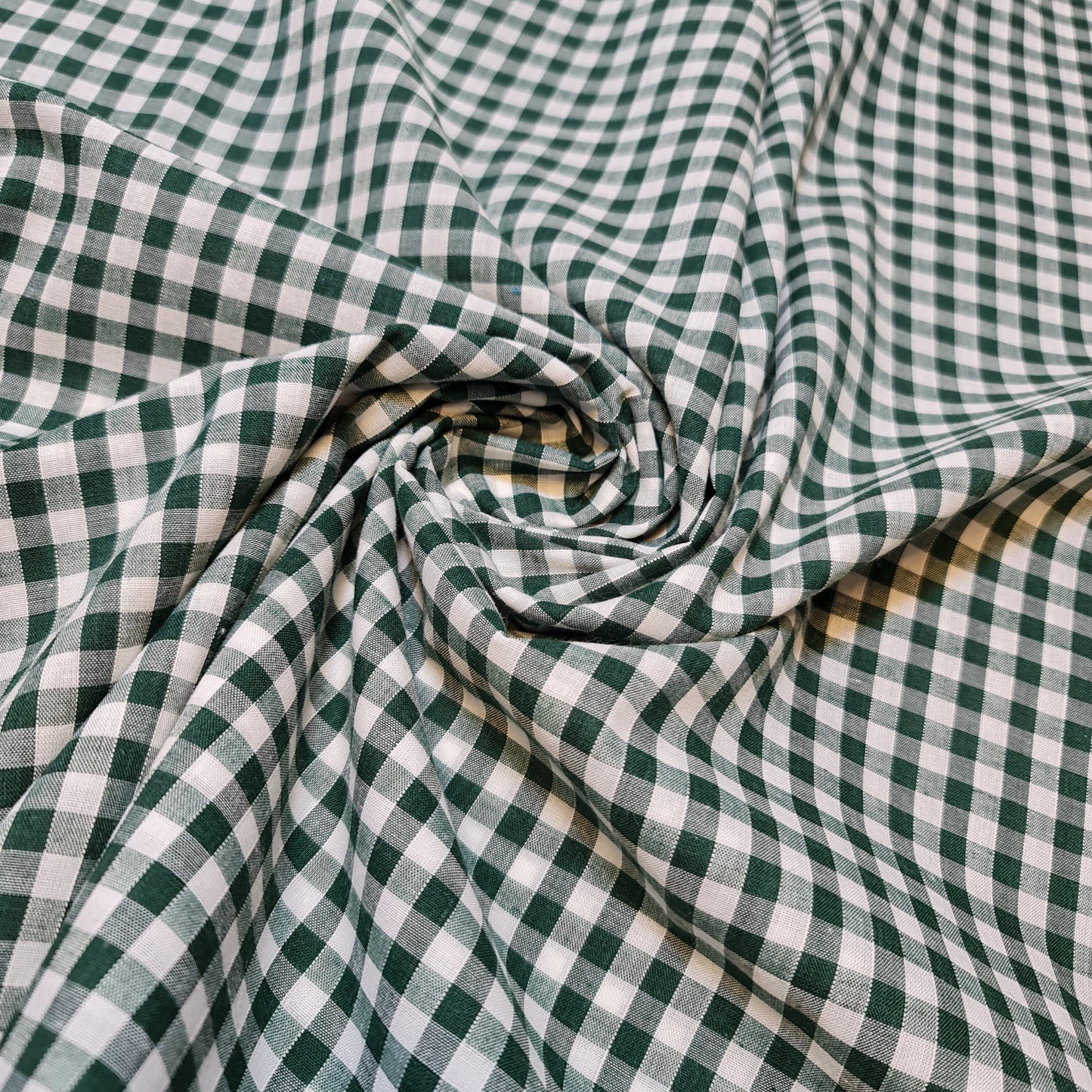 Polycotton Gingham Check Fabric – 1/8", 1/4", 1" Checks | Dress, Craft & Uniform Material (44” Wide, Sold by the Meter)
