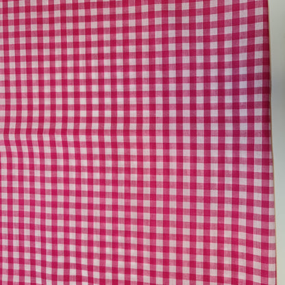 Polycotton Gingham Check Fabric – 1/8", 1/4", 1" Checks | Dress, Craft & Uniform Material (44” Wide, Sold by the Meter)