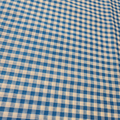 Polycotton Gingham Check Fabric – 1/8", 1/4", 1" Checks | Dress, Craft & Uniform Material (44” Wide, Sold by the Meter)