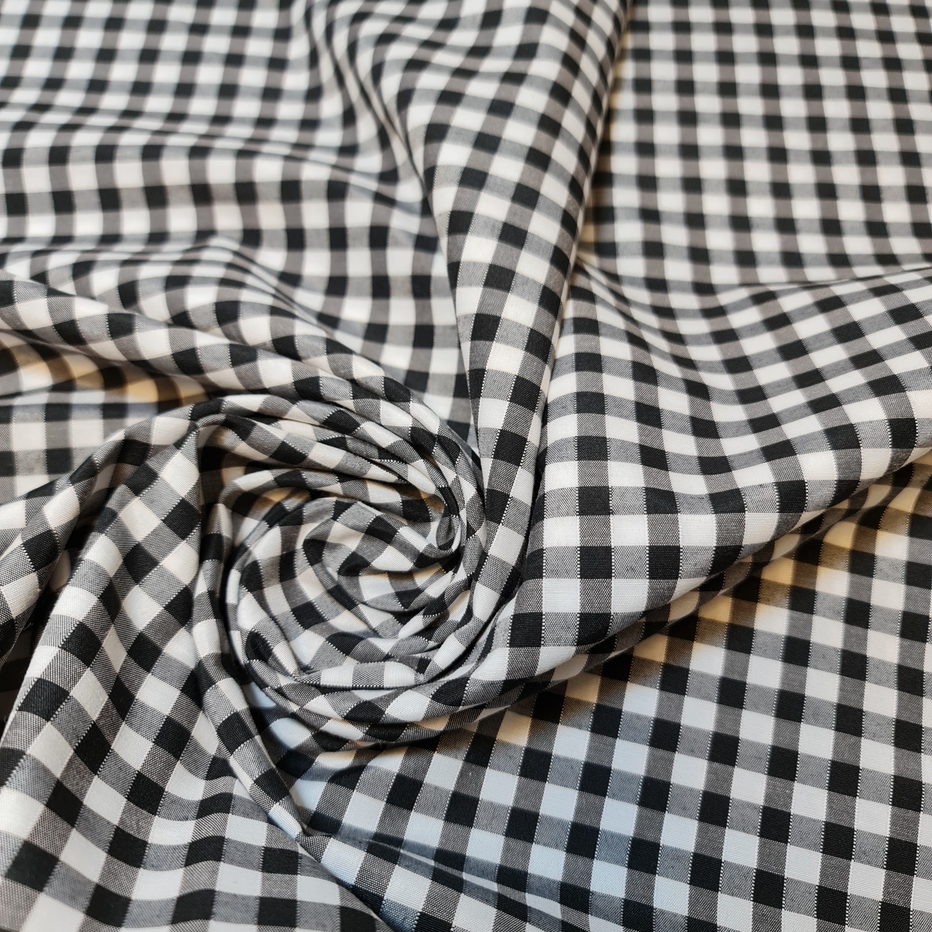 Polycotton Gingham Check Fabric – 1/8