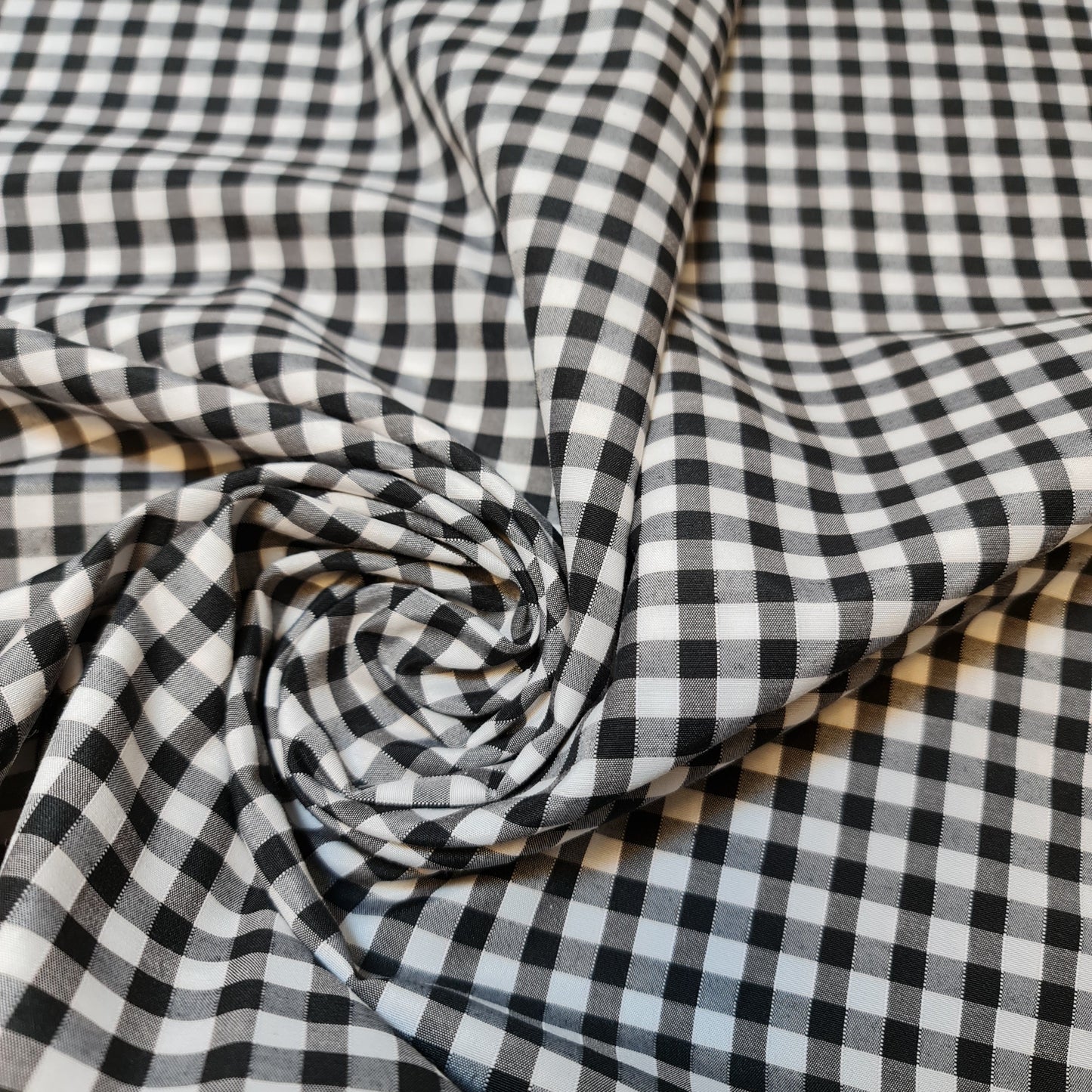 Polycotton Gingham Check Fabric – 1/8", 1/4", 1" Checks | Dress, Craft & Uniform Material (44” Wide, Sold by the Meter)