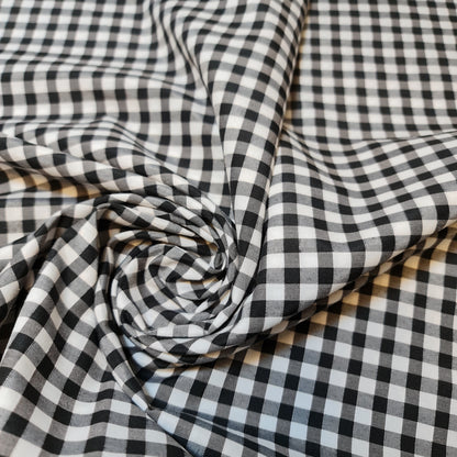 Polycotton Gingham Check Fabric – 1/8", 1/4", 1" Checks | Dress, Craft & Uniform Material (44” Wide, Sold by the Meter)