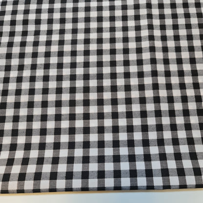 Polycotton Gingham Check Fabric – 1/8", 1/4", 1" Checks | Dress, Craft & Uniform Material (44” Wide, Sold by the Meter)