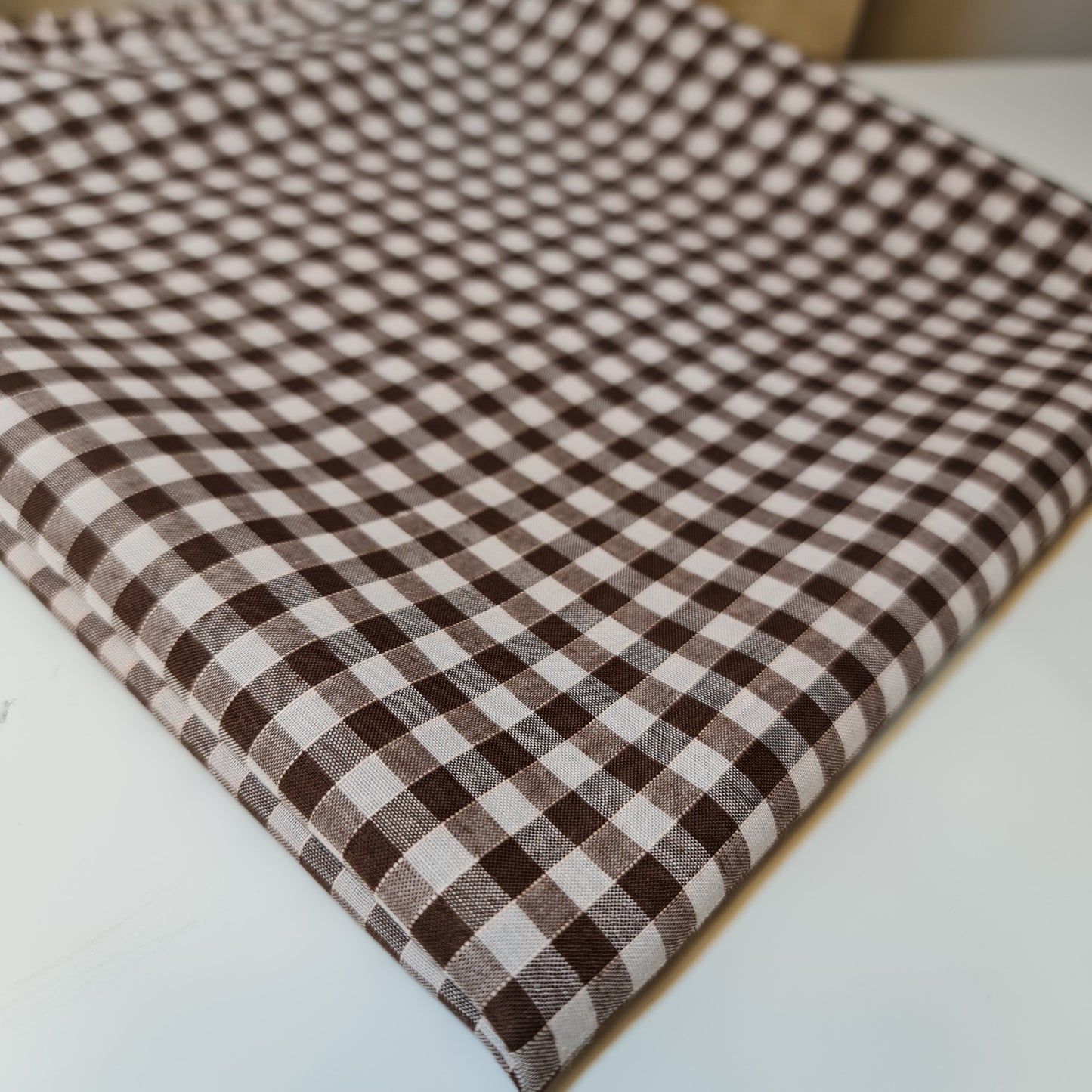 Polycotton Gingham Check Fabric – 1/8", 1/4", 1" Checks | Dress, Craft & Uniform Material (44” Wide, Sold by the Meter)