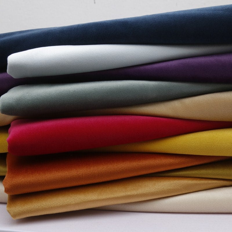100% Cotton Velvet Fabric – 44" Wide Plain Solid Colours Premium Material for Dress, Costume, Craft & Upholstery