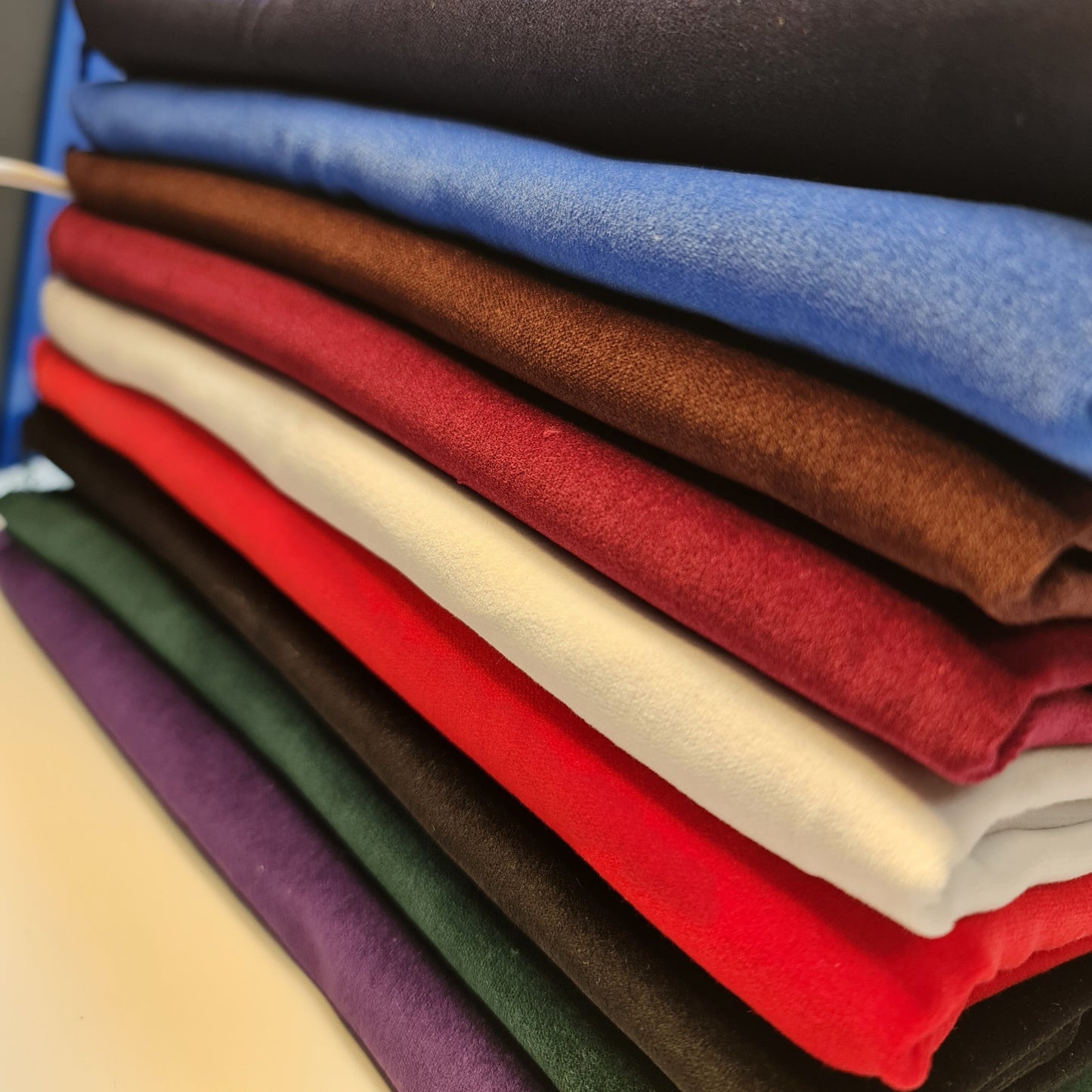100% Cotton Velvet Fabric – 44" Wide Plain Solid Colours Premium Material for Dress, Costume, Craft & Upholstery