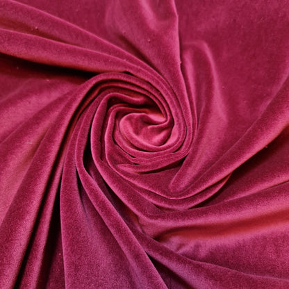 100% Cotton Velvet Fabric – 44" Wide Plain Solid Colours Premium Material for Dress, Costume, Craft & Upholstery