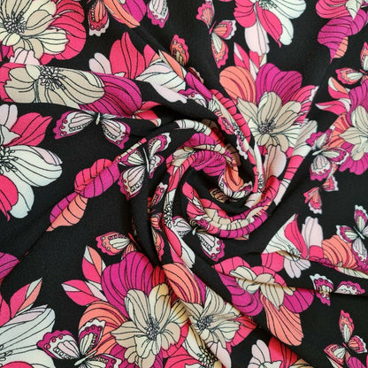 Floral, Polka, Animal & Paisley Printed Fabric – 58" Wide Georgette, Chiffon & Crepe Dress Material