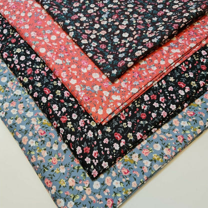 100% Cotton Poplin Ditsy Floral Fabric – 58" Wide Soft Dressmaking, Quilting & Craft Material by the Metre