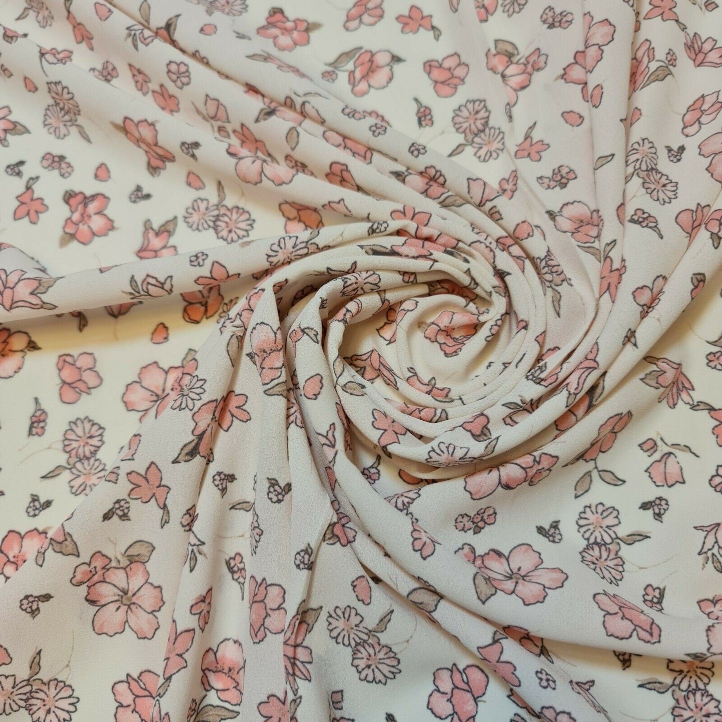 Floral, Polka, Animal & Paisley Printed Fabric – 58" Wide Georgette, Chiffon & Crepe Dress Material