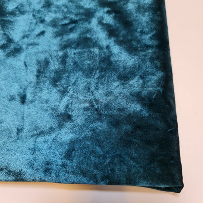 Crushed Velvet Stretch Velour Fabric – 58" Wide Plain Solid Colours Premium Material for Dresses, Crafts Projects