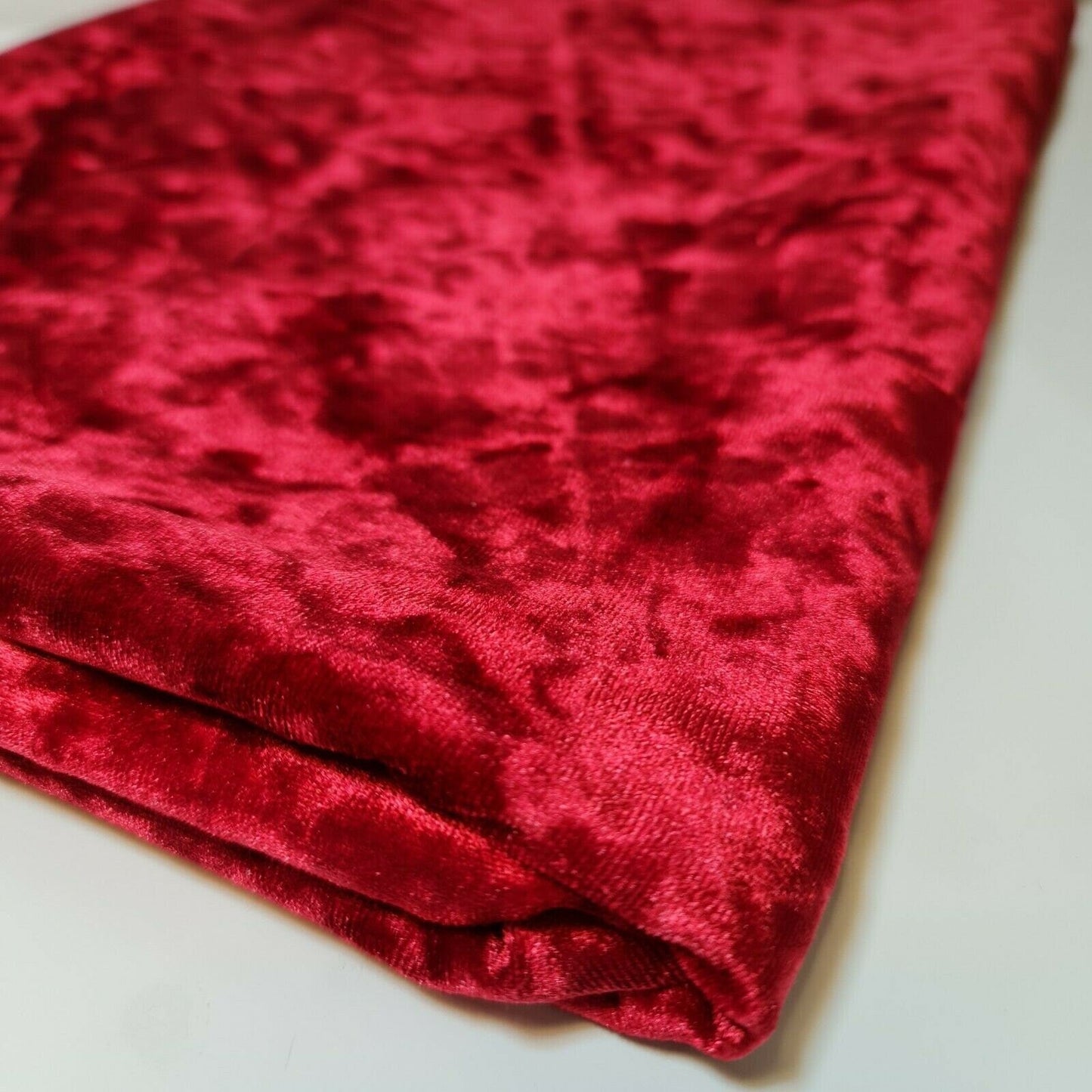 Crushed Velvet Stretch Velour Fabric – 58" Wide Plain Solid Colours Premium Material for Dresses, Crafts Projects