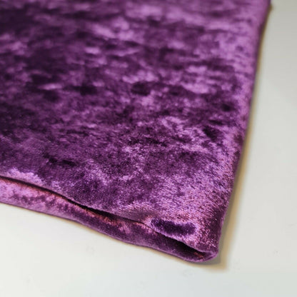 Crushed Velvet Stretch Velour Fabric – 58" Wide Plain Solid Colours Premium Material for Dresses, Crafts Projects