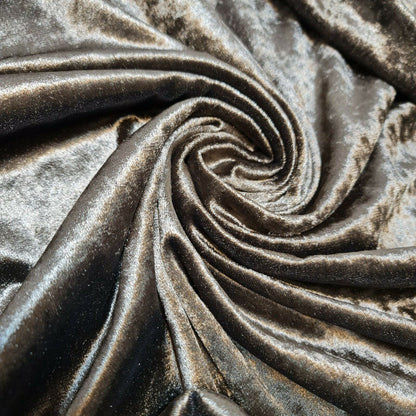 Crushed Velvet Stretch Velour Fabric – 58" Wide Plain Solid Colours Premium Material for Dresses, Crafts Projects