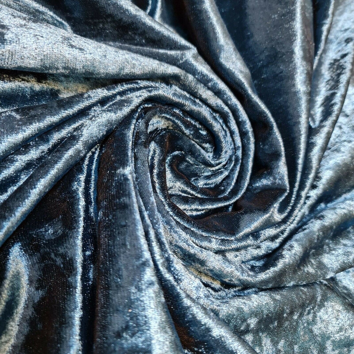 Crushed Velvet Stretch Velour Fabric – 58" Wide Plain Solid Colours Premium Material for Dresses, Crafts Projects